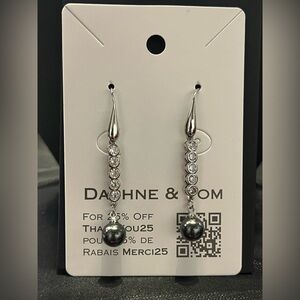 Austrian Crystal Pearls Hook Earrings